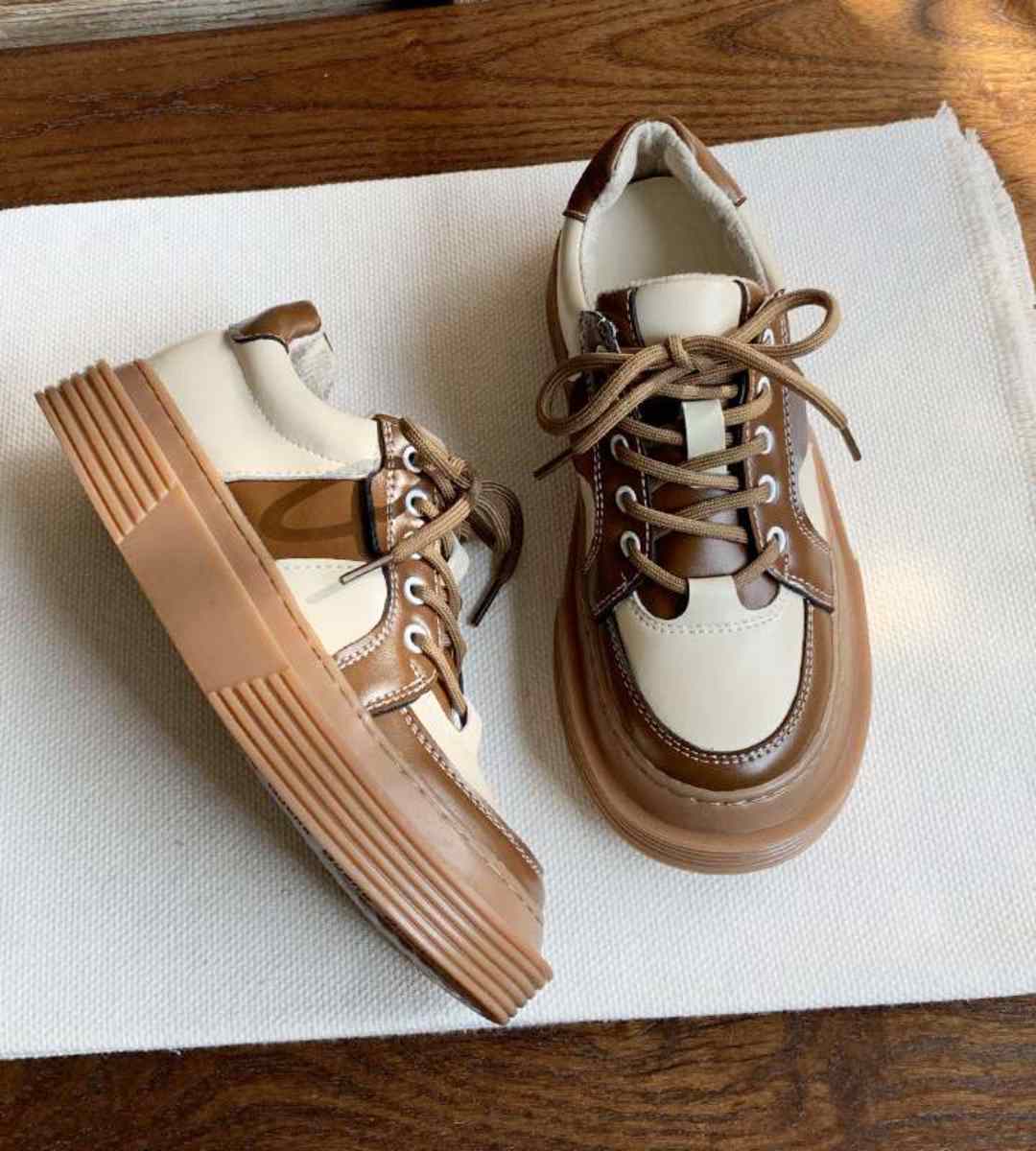 Autumn - Flat Shoes - Leather - Vintage - Casual Oxford