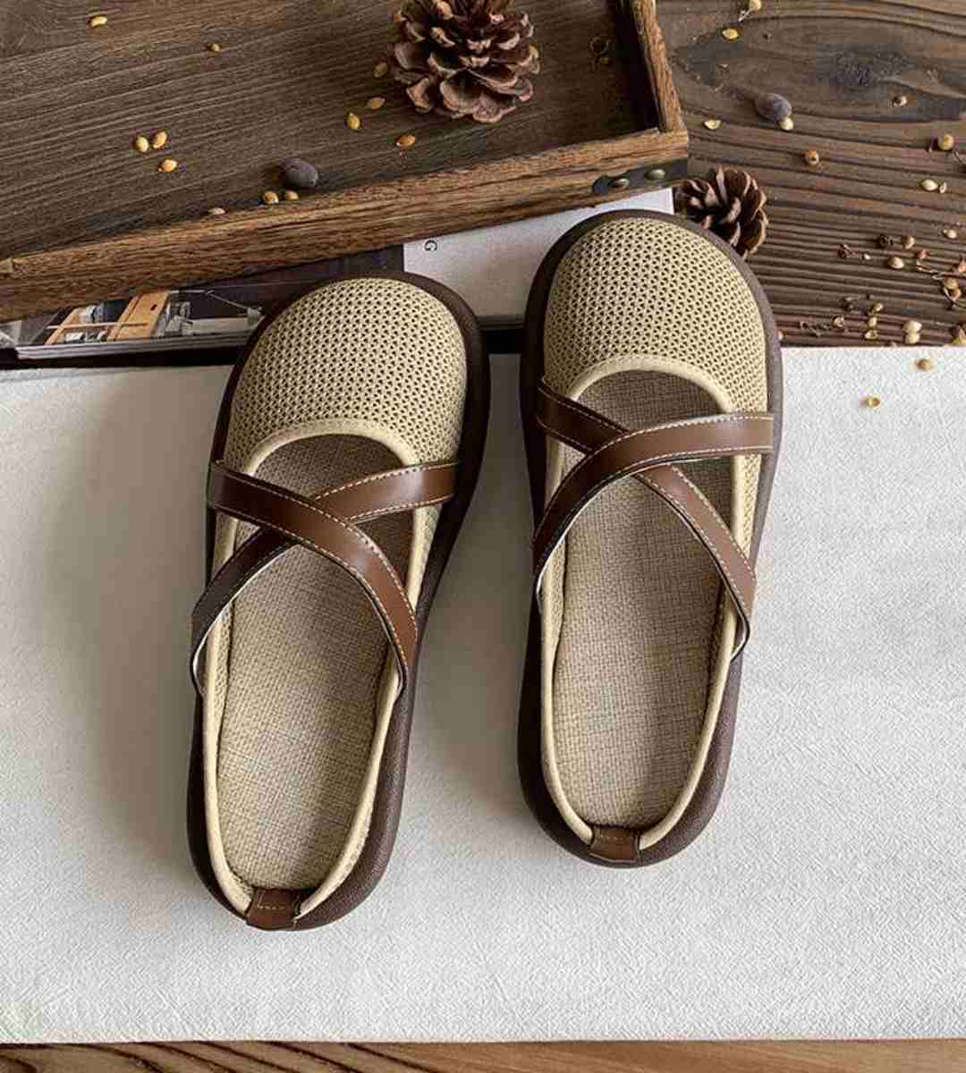 Summer Birkensock Hollow Breathable Linen Slip-on Sandals