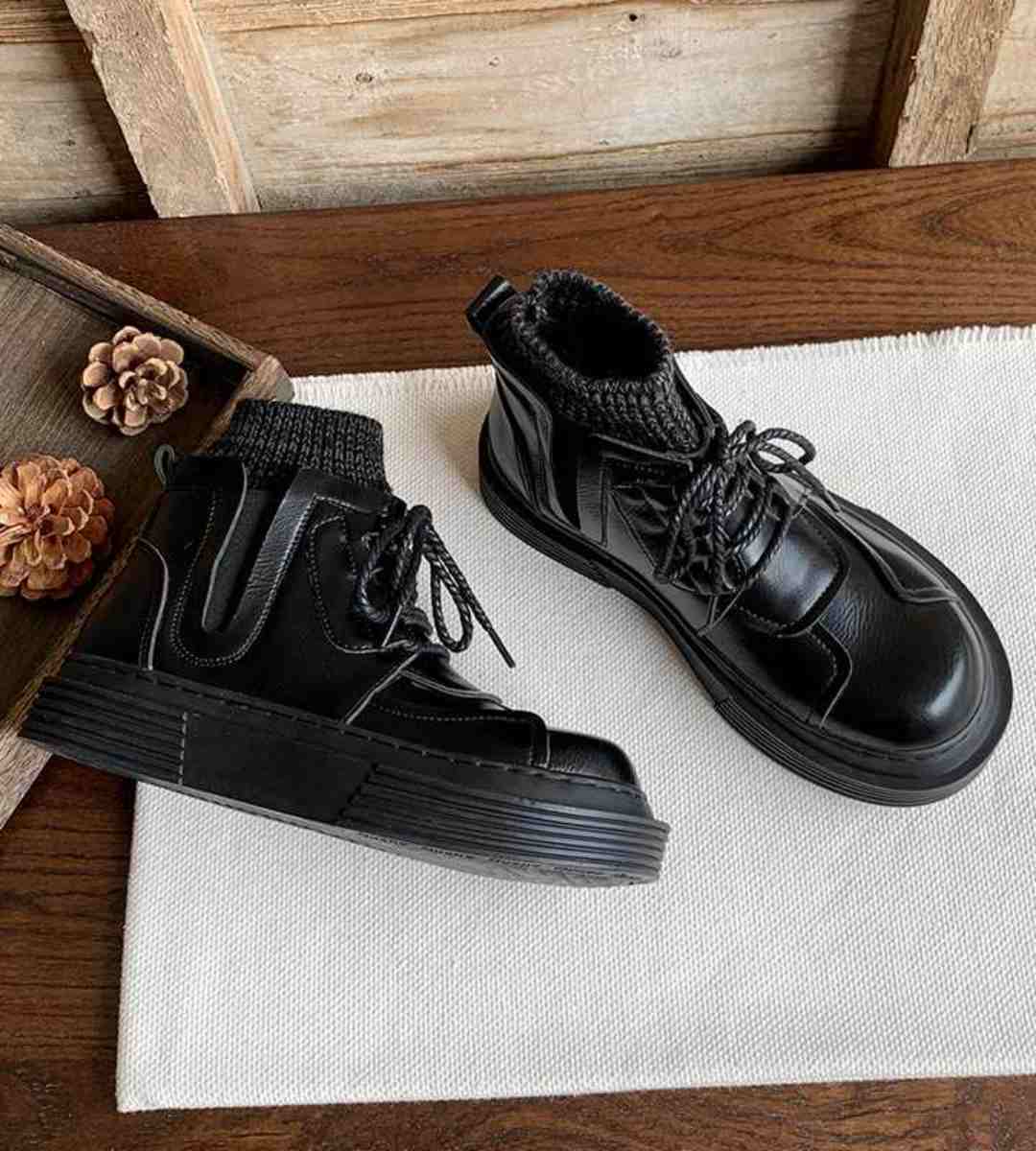 Autumn Winter - Martin Boots - Thick Sole - Literary - Short Boots