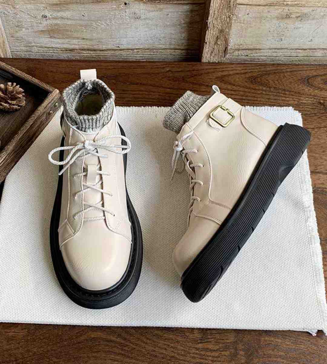 Autumn Winter - Martin Boots - Thick-soled - Warm - Women's