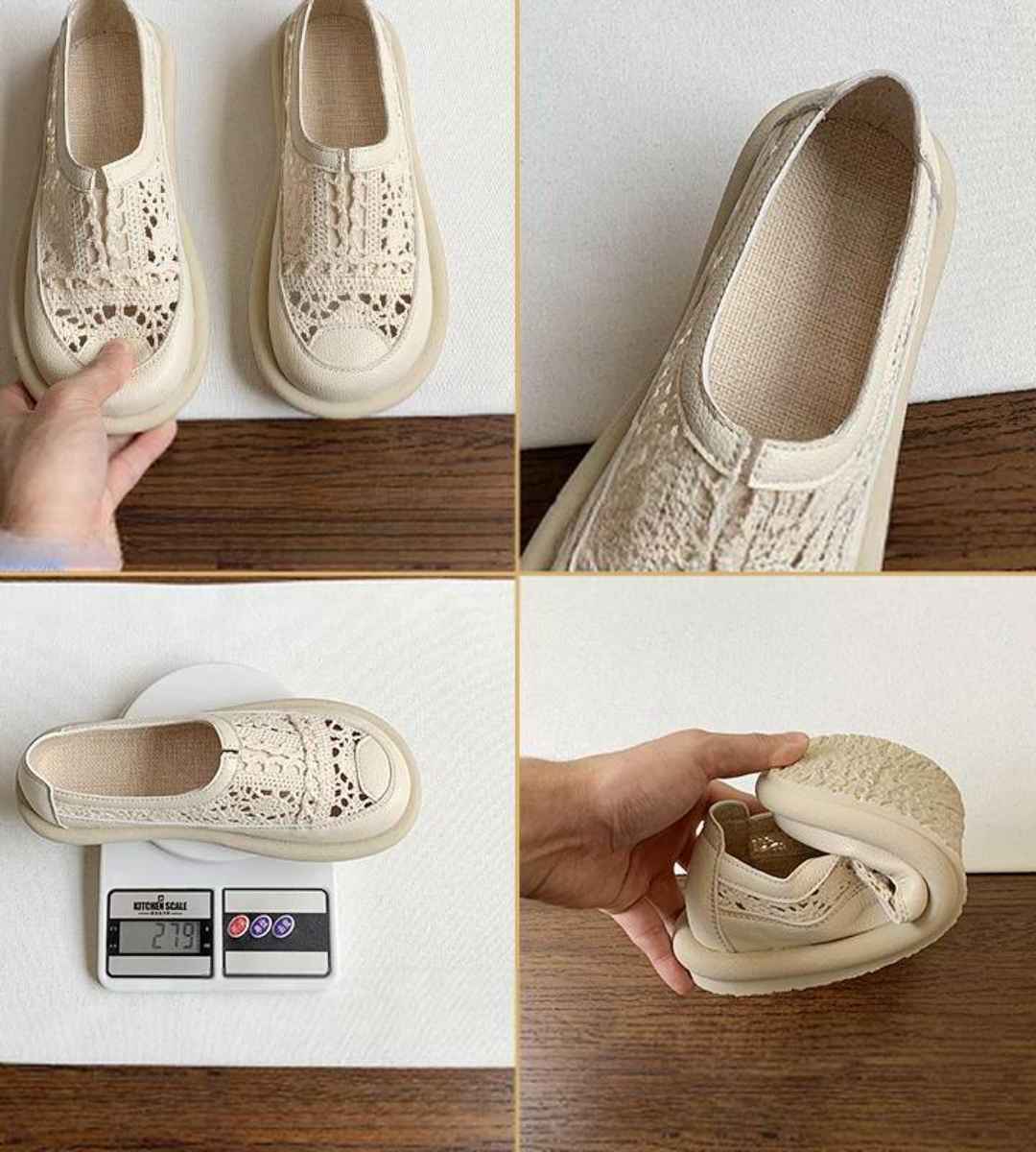 Summer Flat Lace Mesh Sandals Cotton Cool Casual Shoes