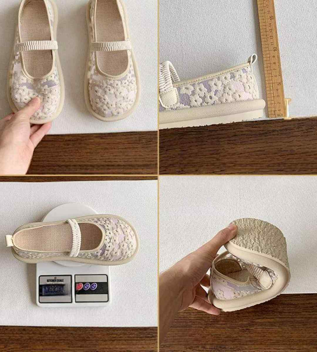 Summer Mary Jane Lace Mesh Flat Shoes Cotton Linen Style