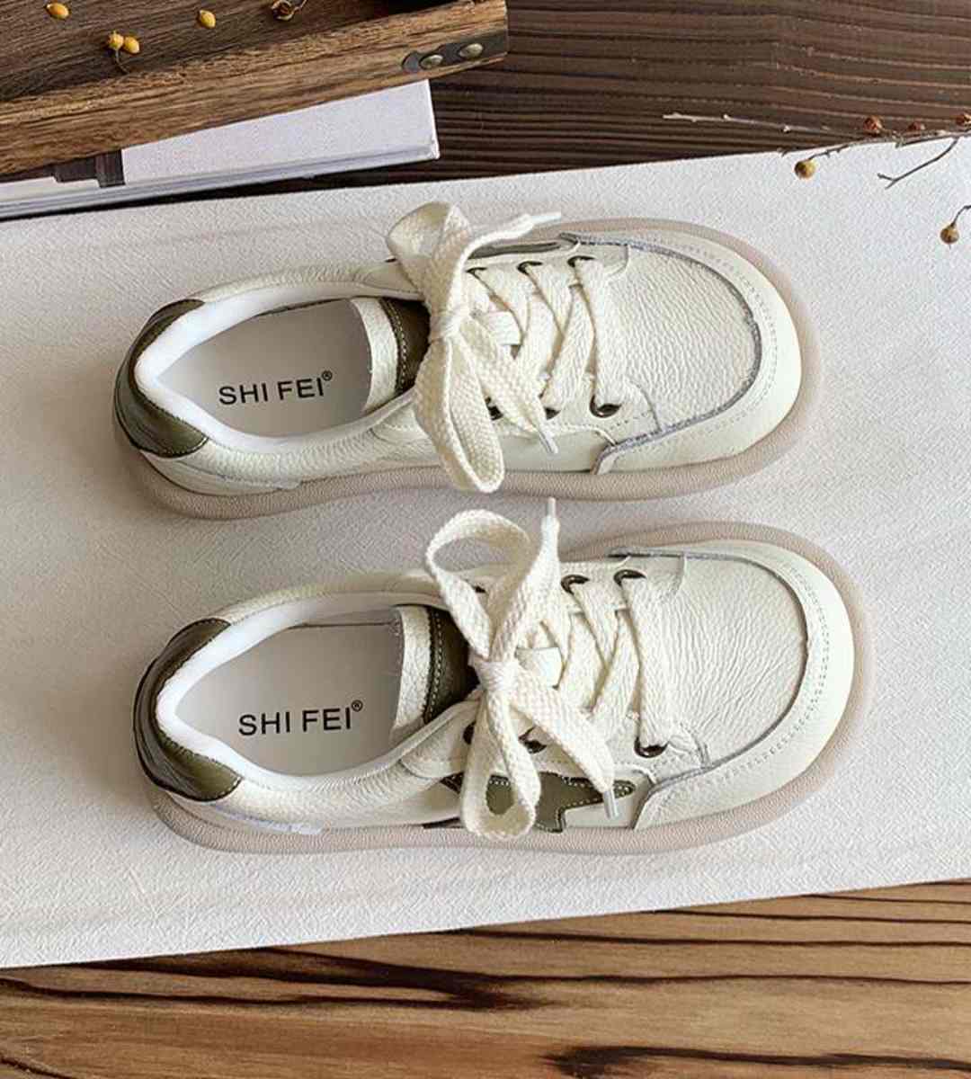 Spring Casual Sneakers Genuine Leather Artistic Women Shoes