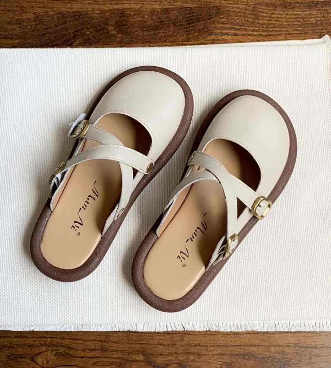 Summer Slide Sandals Genuine Leather Casual Mule Shoes