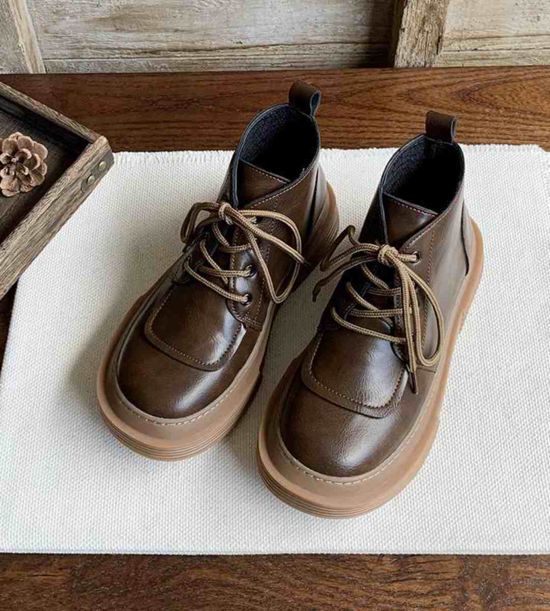 Winter Short Martin Boots Thick Bottom Fleece Retro Style