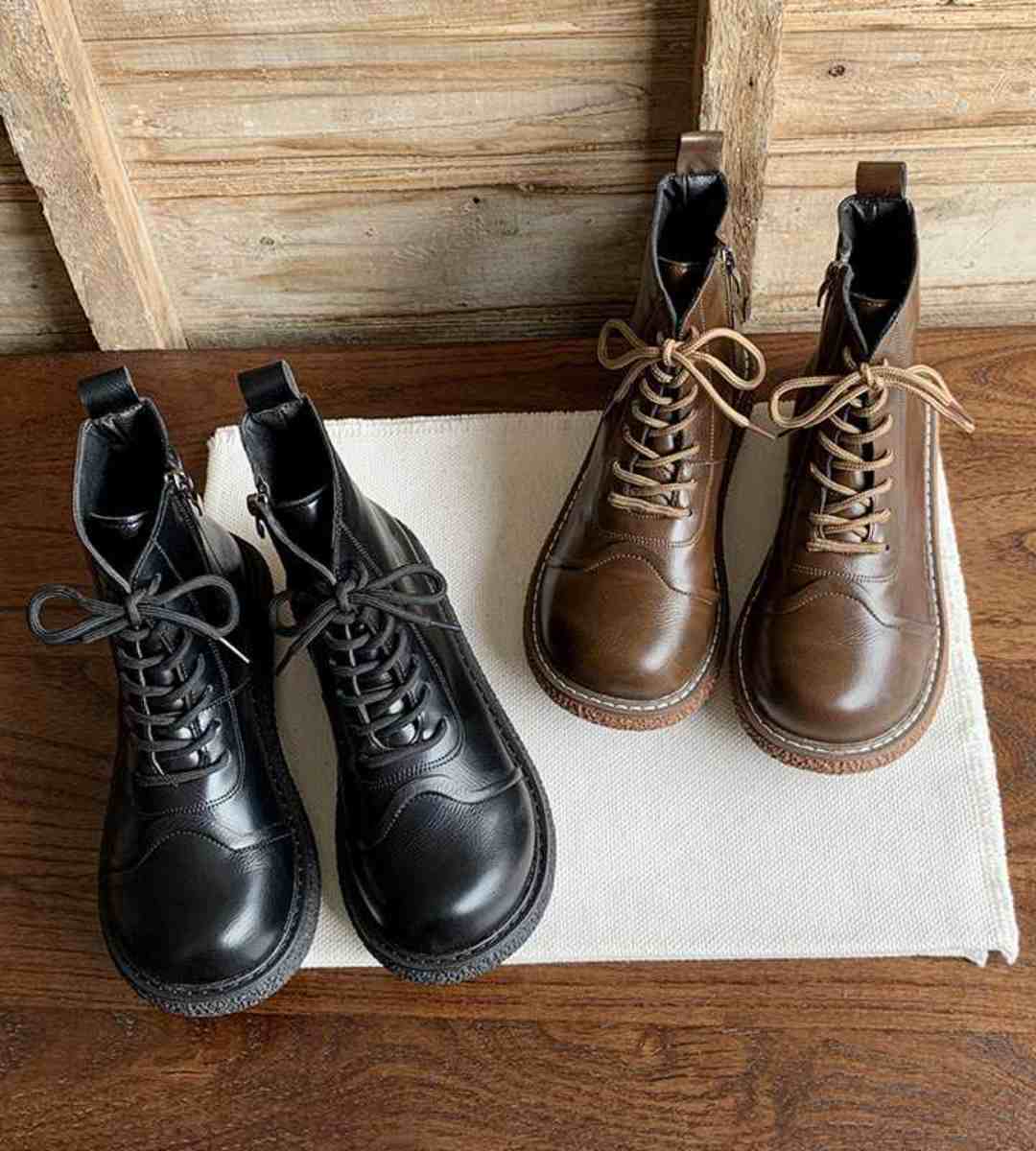 Winter Women's Round-toe Retro Platform Oxford Boots