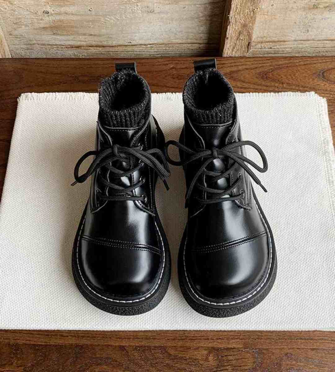 Fall Winter - Ankle Boots - Plush - British Style - Chunky Sole