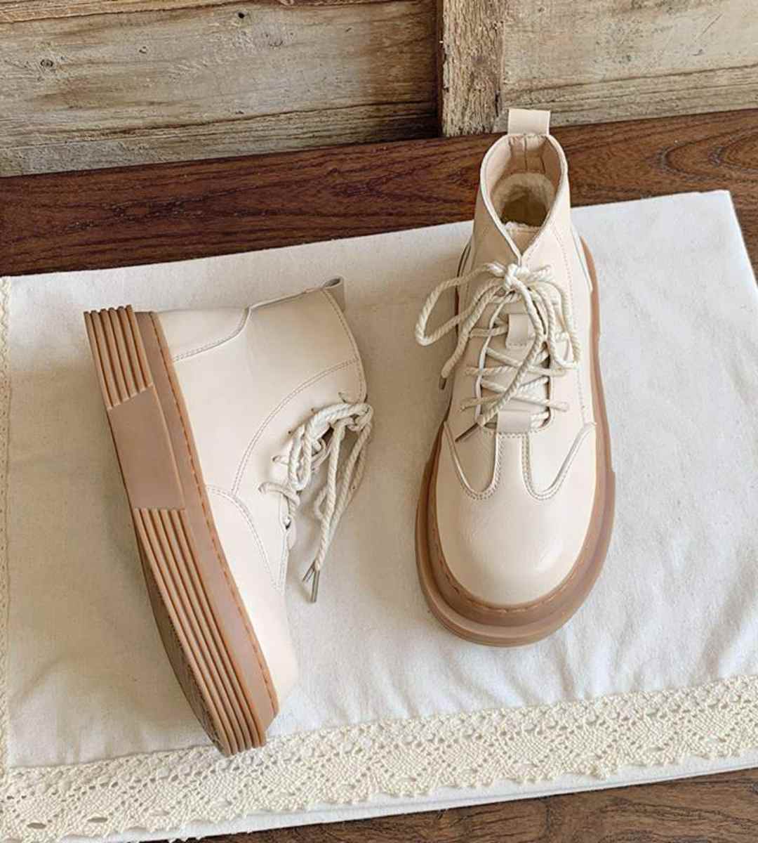 Autumn Winter Short Martin Boots Plush Cotton Casual Student