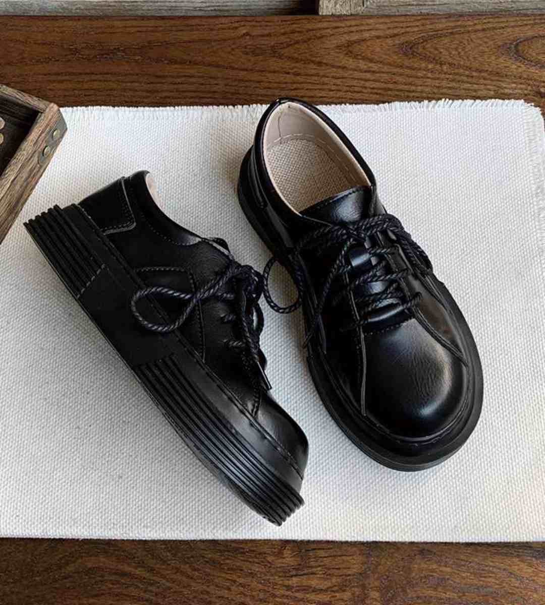 Fall 2024 Women's Oxford Leather Platform Casual Shoes