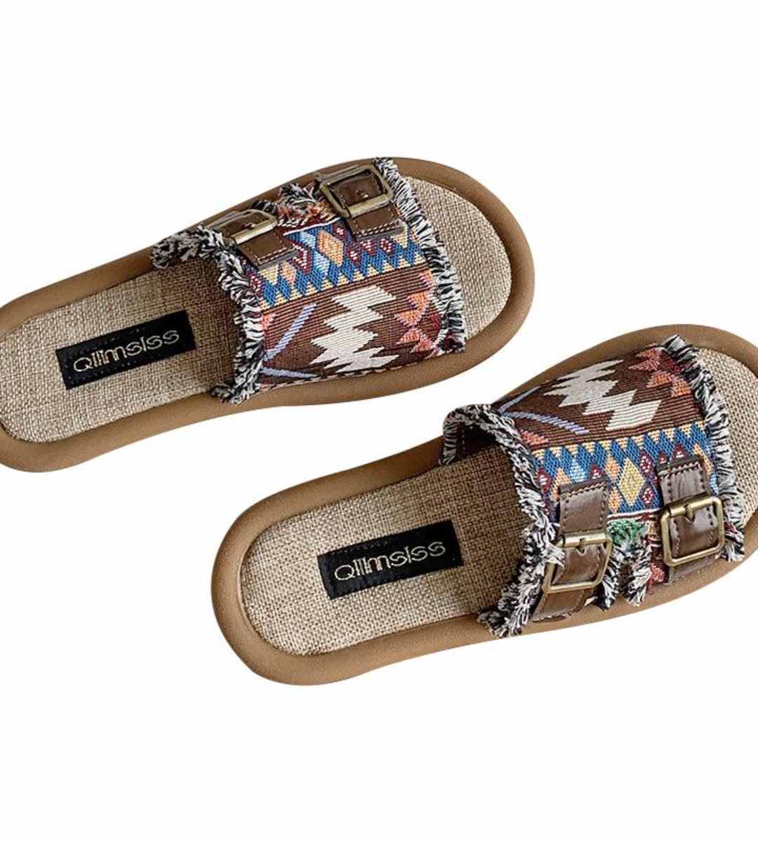 Summer Slip-on Linen Sandals Ethnic Style Flat Shoes