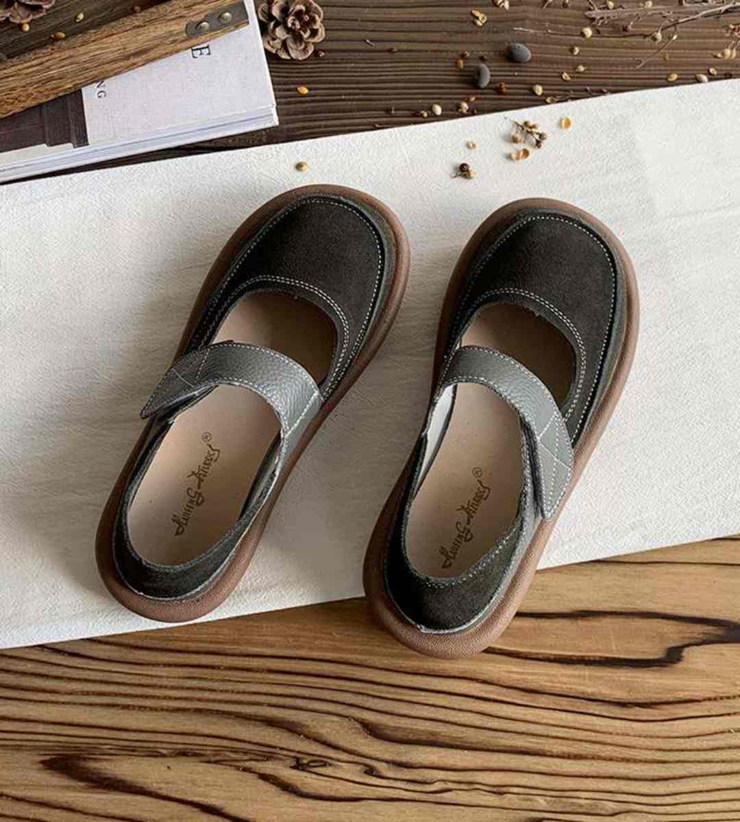 Spring Mary Jane Leather Cute Round Toe Shoes Japanese