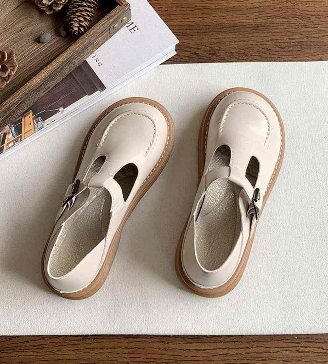 Spring - Oxford Shoes - Leather - Retro - Women's Casual