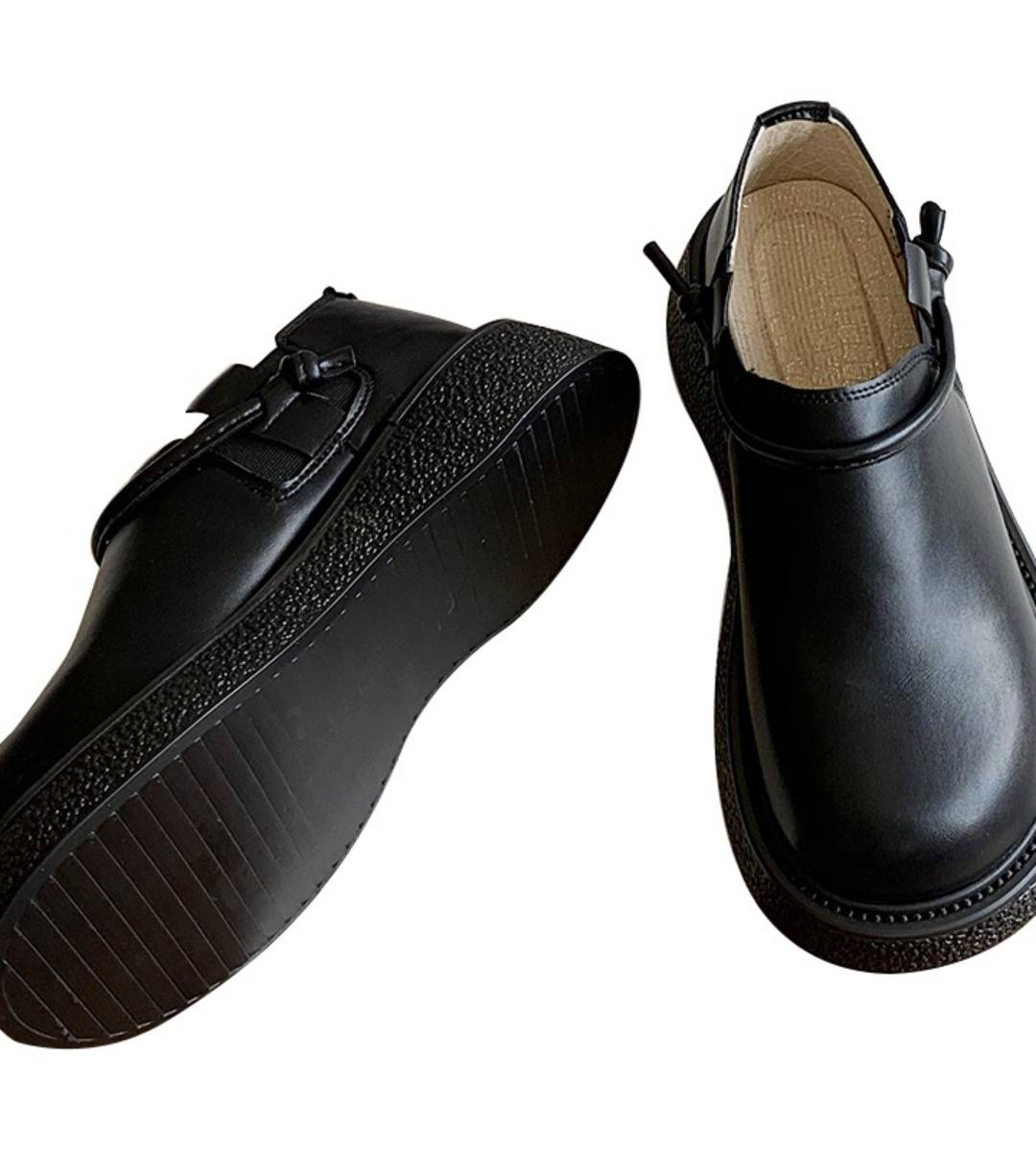 Autumn Retro Loafers Thick Sole Leather English Style Women's Casual Shoes