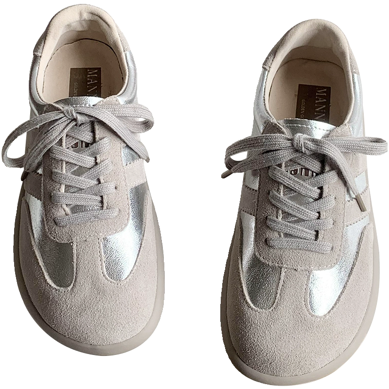 Spring Women's Sneakers Suede Retro Leather Casual