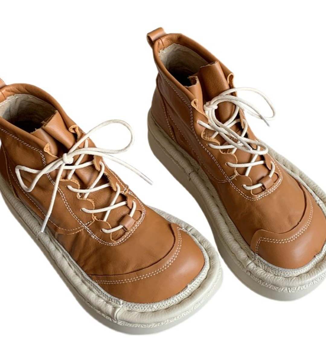 Winter Leather Martin Boots Thick Sole Japanese Style