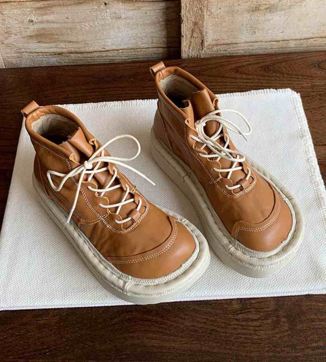 Winter Leather Martin Boots Thick Sole Japanese Style