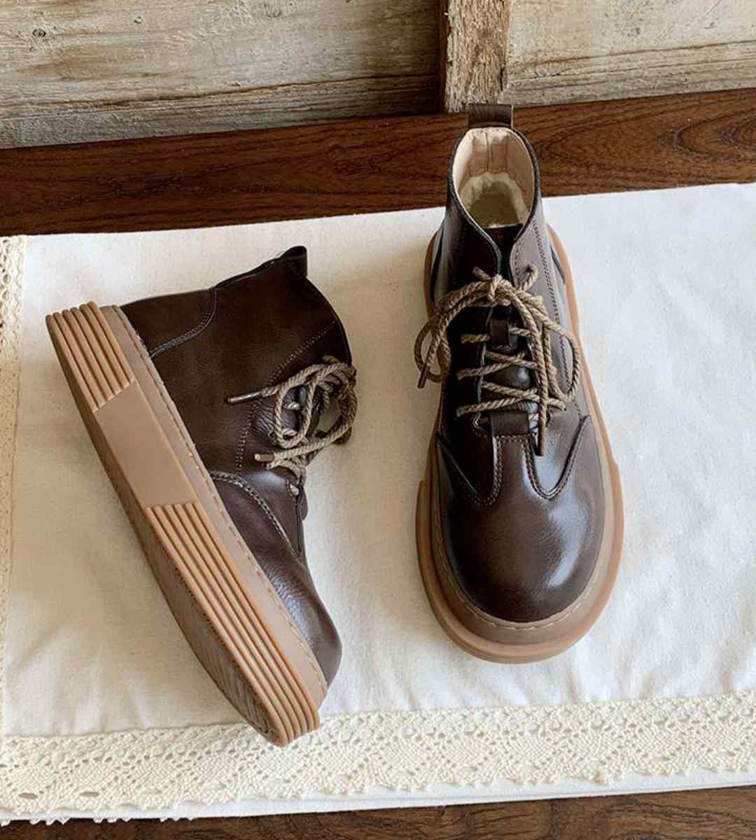 Autumn Winter Short Martin Boots Plush Cotton Casual Student