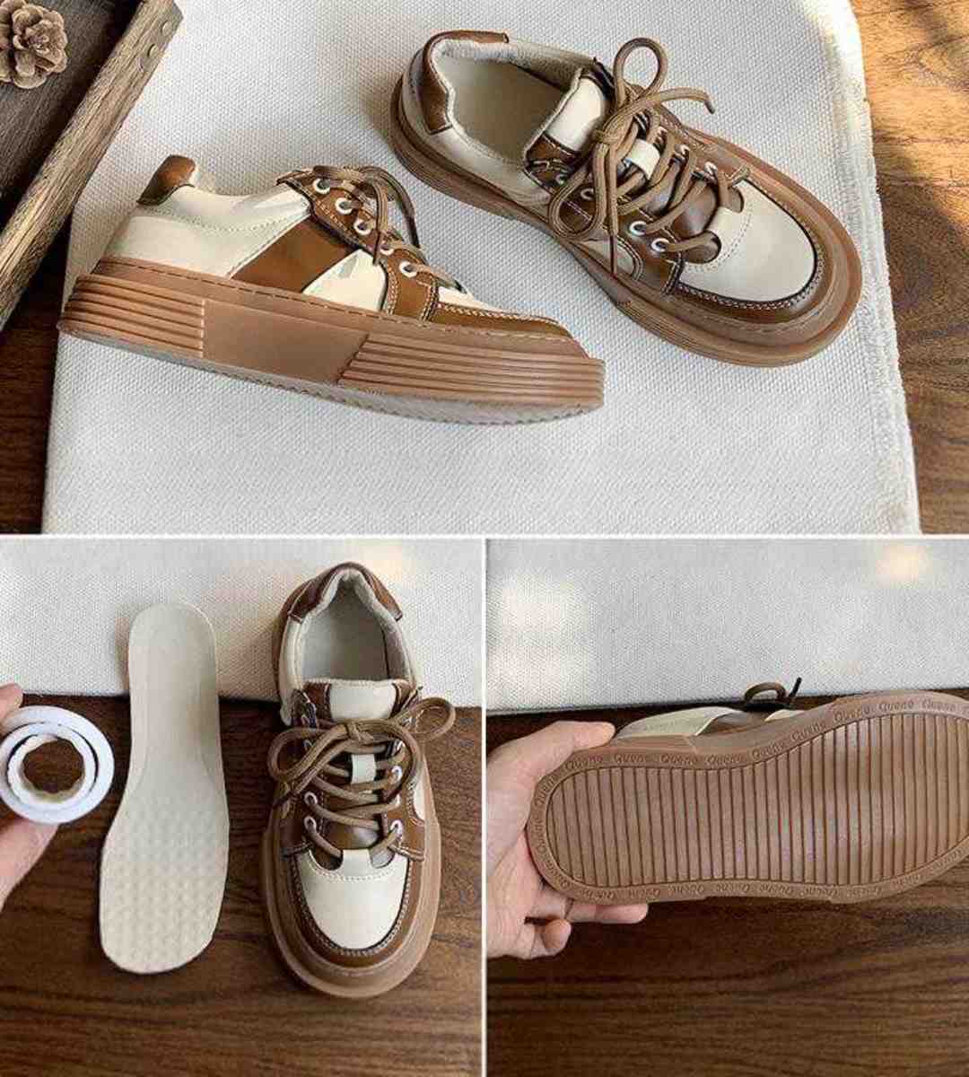 Autumn - Flat Shoes - Leather - Vintage - Casual Oxford