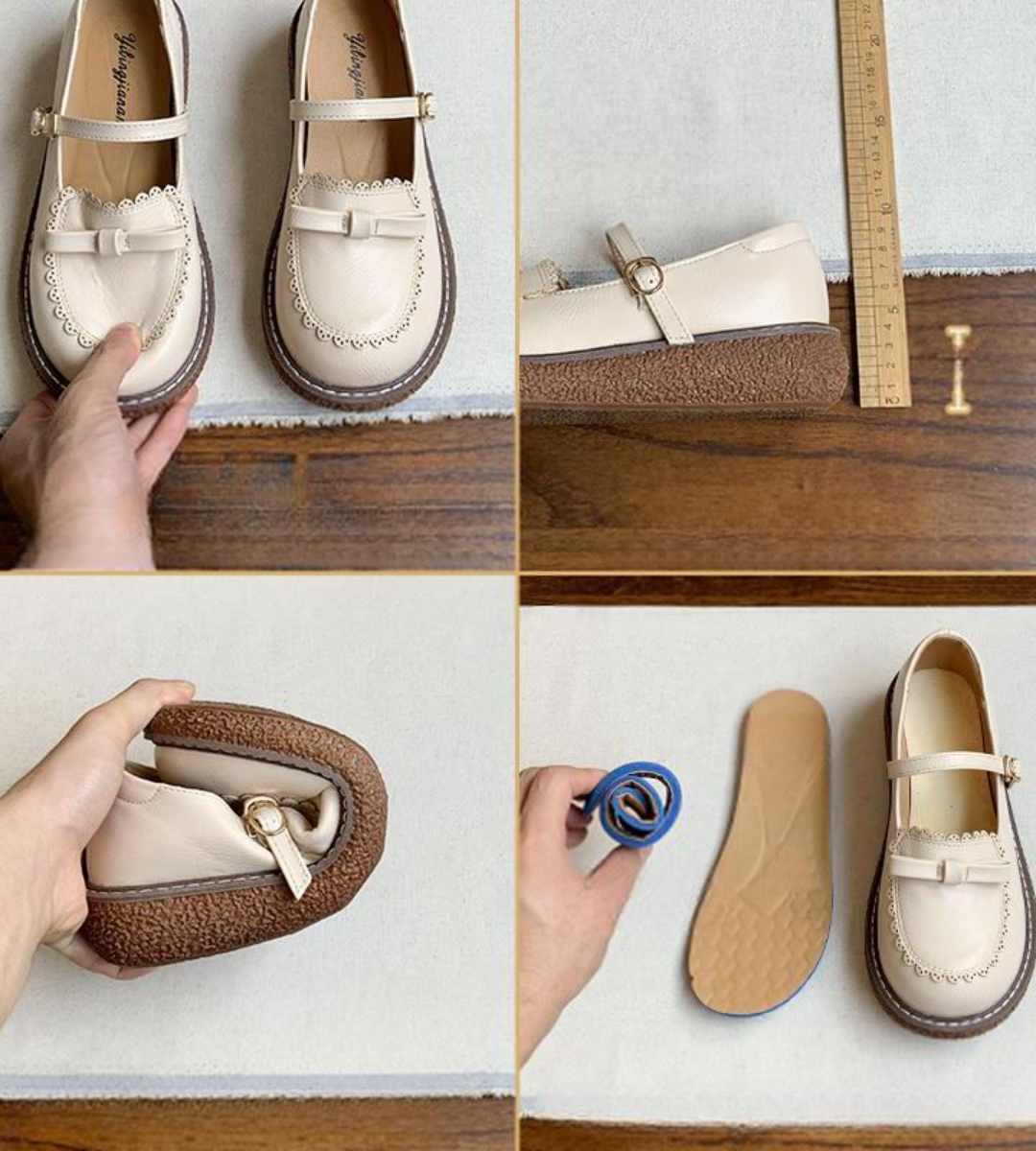 Summer Mary Jane Thick Sole Leather Shoes Cute Style