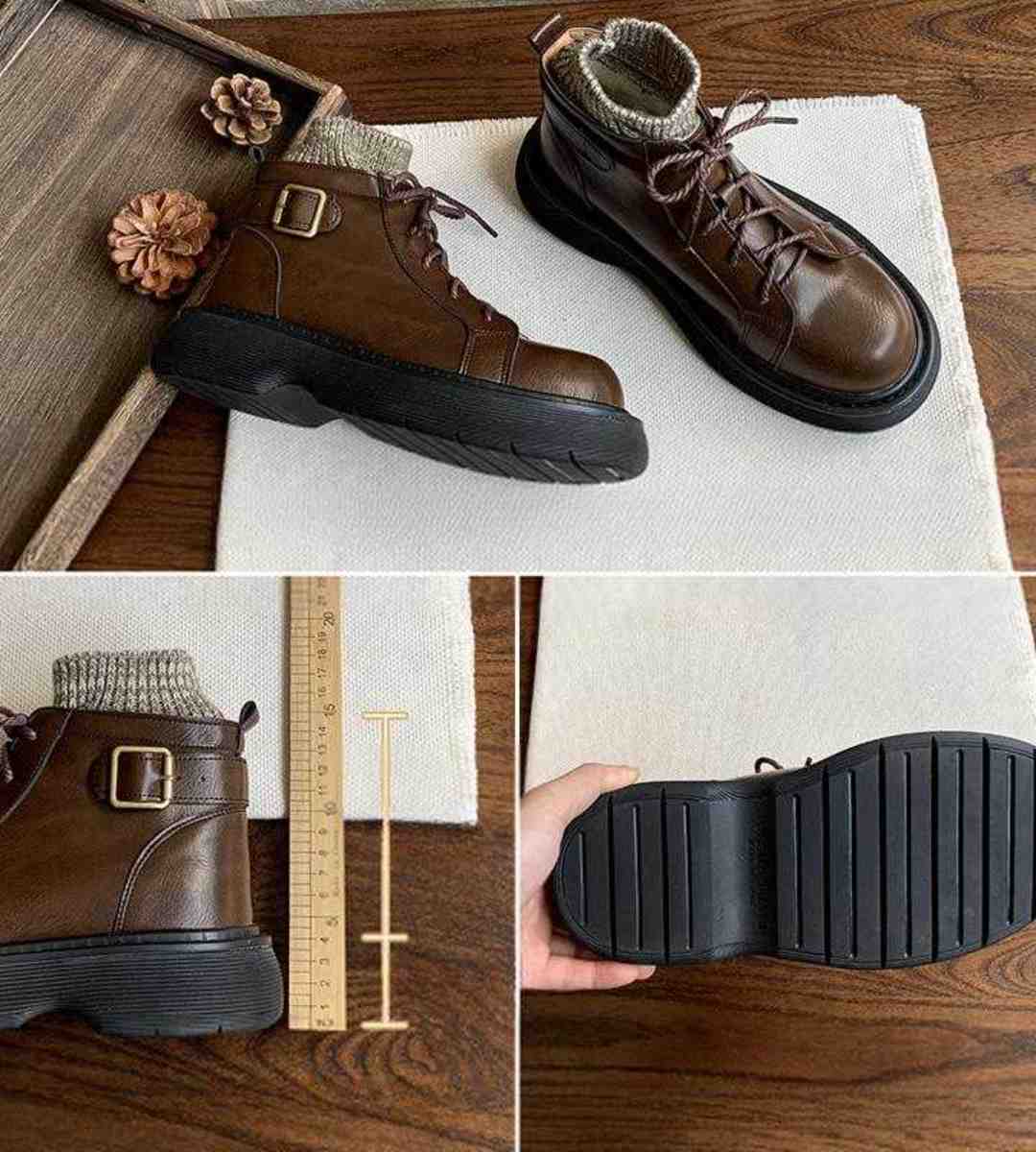 Autumn Winter - Martin Boots - Thick-soled - Warm - Women's