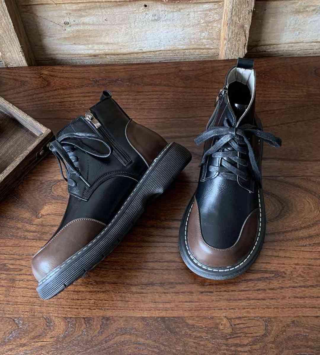 Winter Short Boots Faux Fur Retro Style Martin Boots