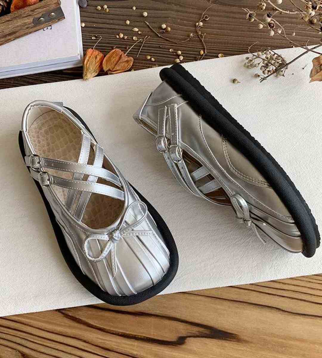 Spring Mary Jane Shoes Leather Lolita Ballet Flats