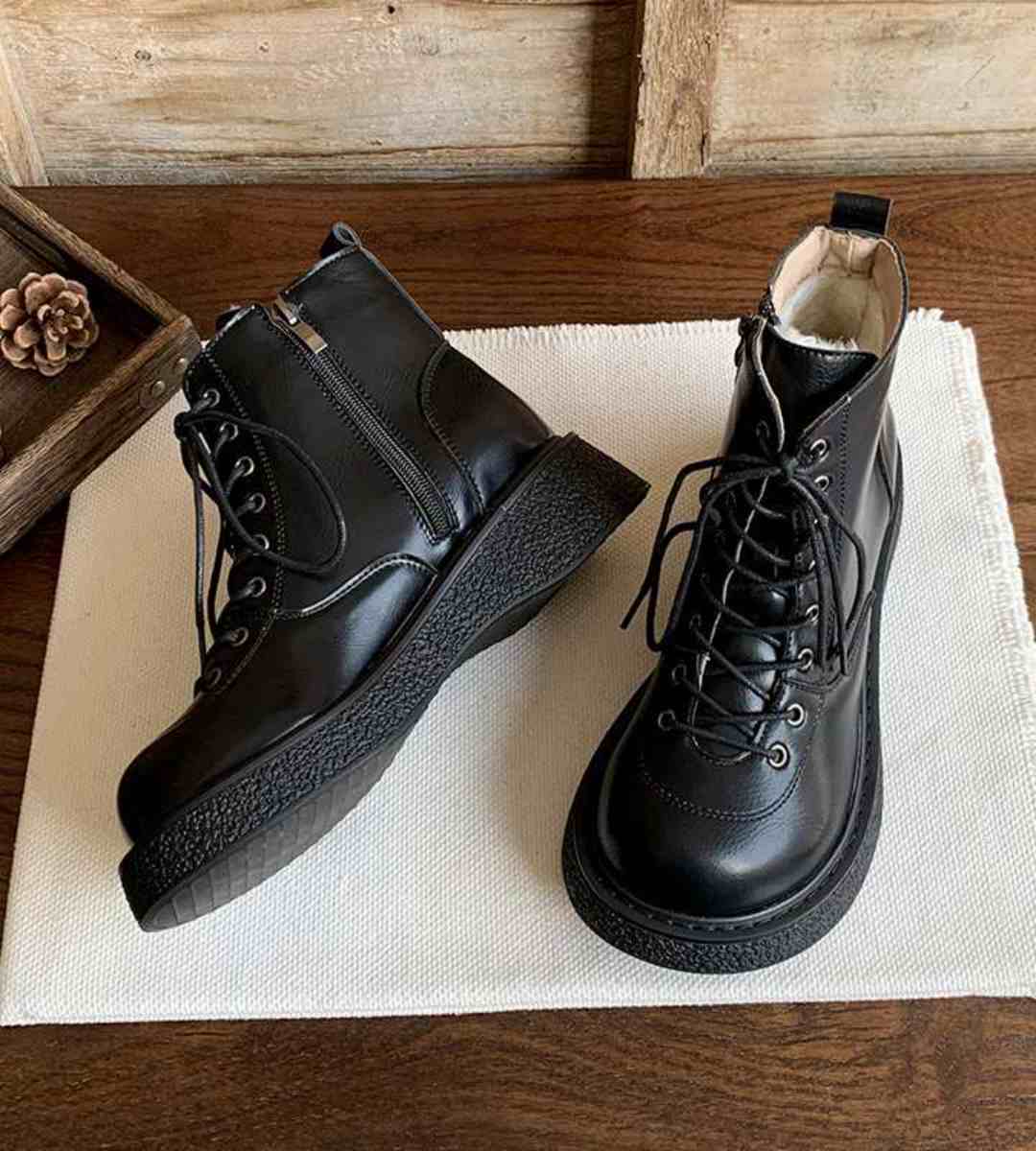 Autumn Winter - Ankle Boots - Thick Sole - Retro Style - Women's