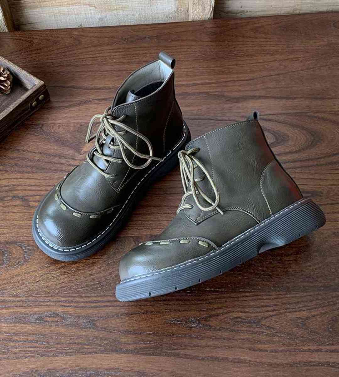 Autumn Winter - Short Martin Boots - Plush - Retro - Women's