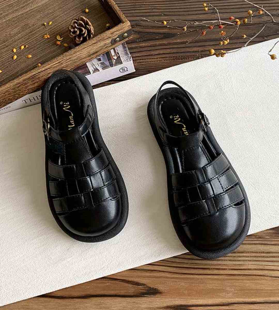 Summer Sandals Genuine Leather Hollow Design Cute Footwear