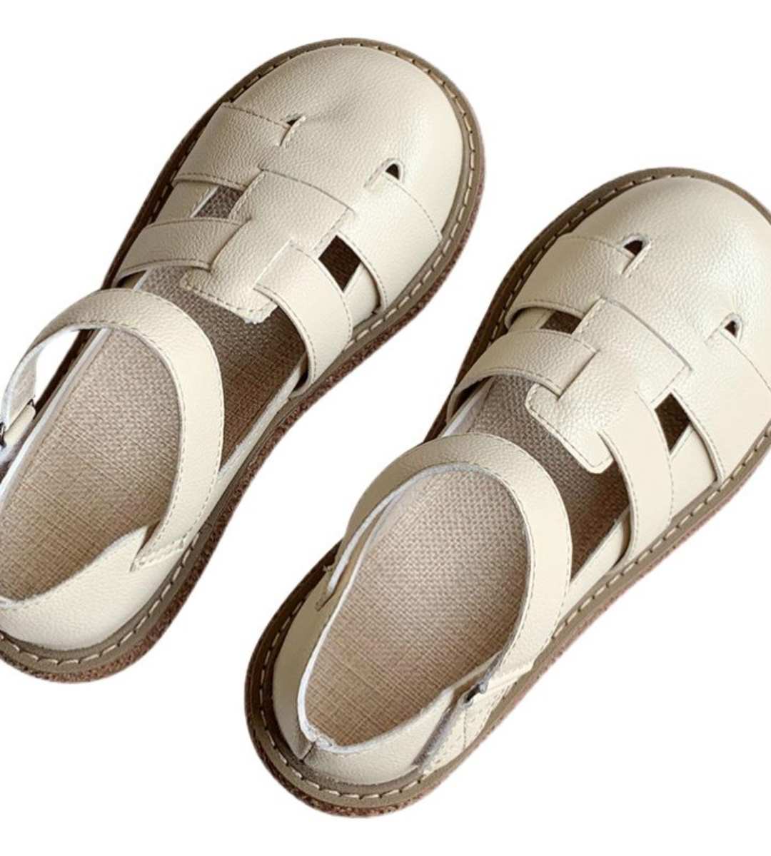 Summer Casual Hollow Shoes Leather College Style Sandals