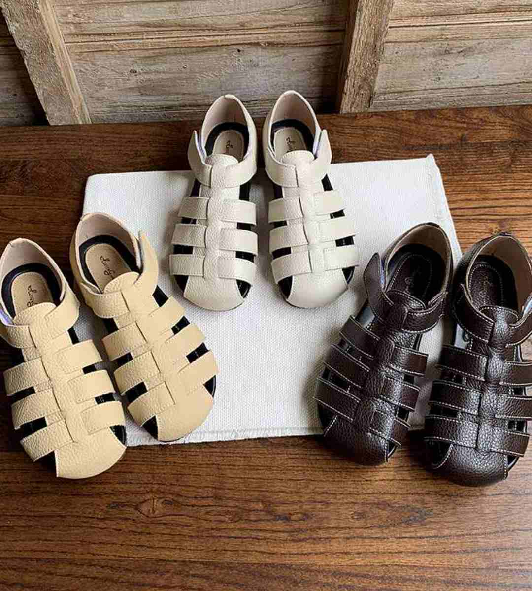 Summer Flat Genuine Leather Roman Sandals Art Style