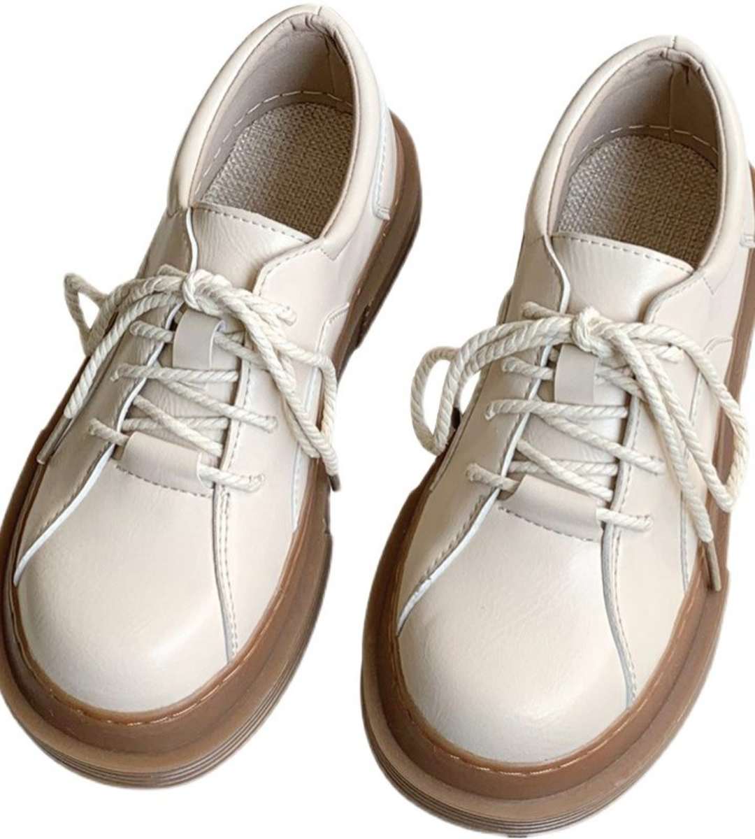 Fall 2024 Women's Oxford Leather Platform Casual Shoes