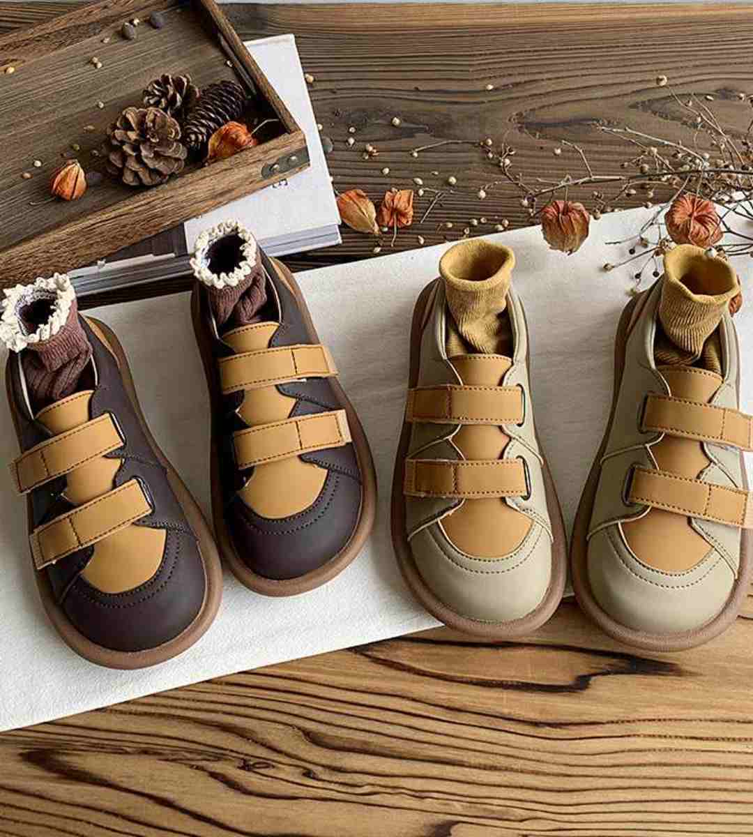 Autumn Chunky Leather Brogues Retro Casual Shoes