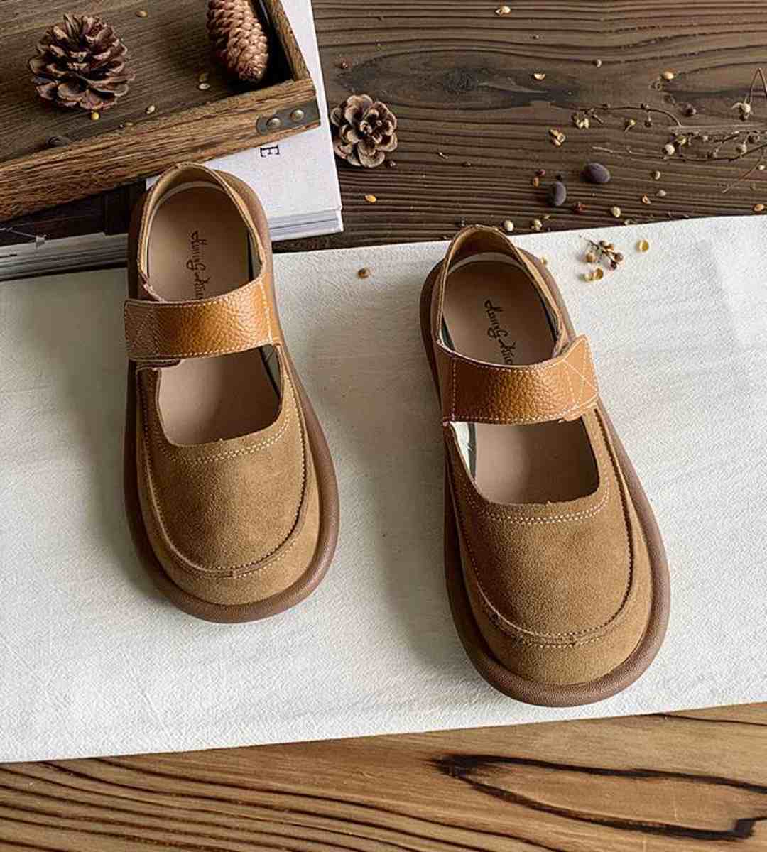 Spring Mary Jane Leather Cute Round Toe Shoes Japanese