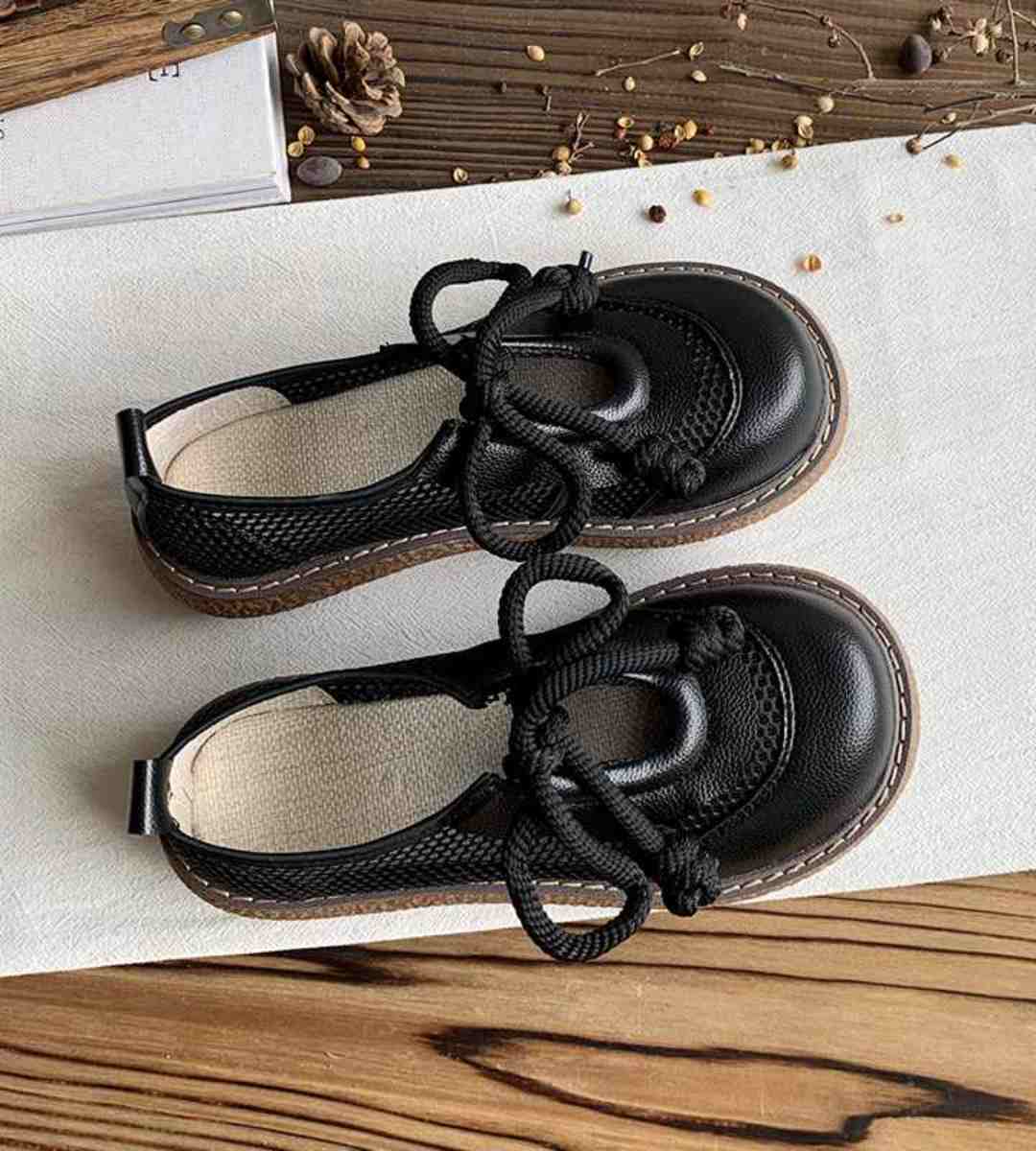 Summer - Mesh Shoes - Cotton Linen - Forest Style - Doll Shoes