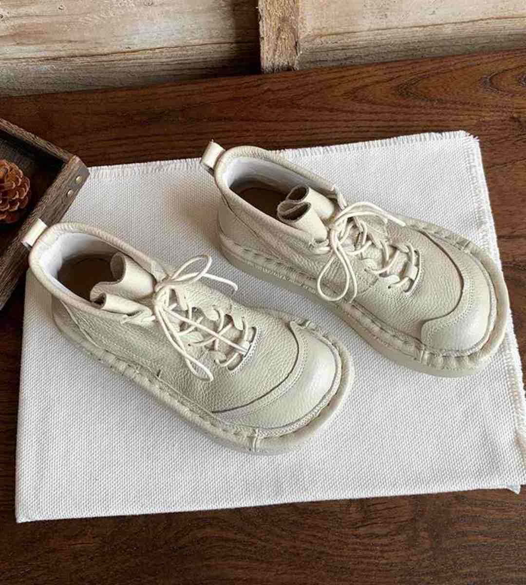 Winter Leather Martin Boots Thick Sole Japanese Style