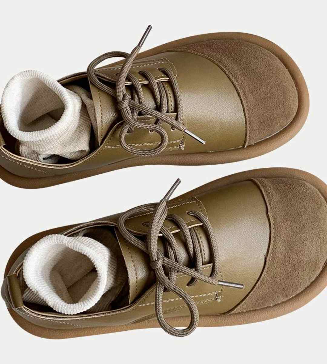 Spring Flat Leather Oxford Shoes Retro Style