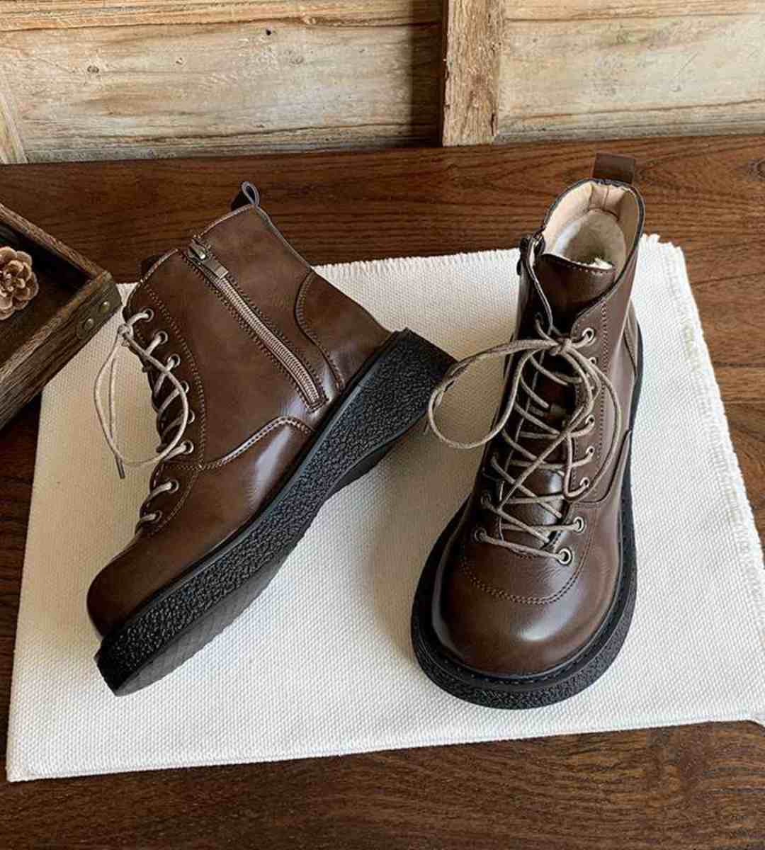 Autumn Winter - Ankle Boots - Thick Sole - Retro Style - Women's