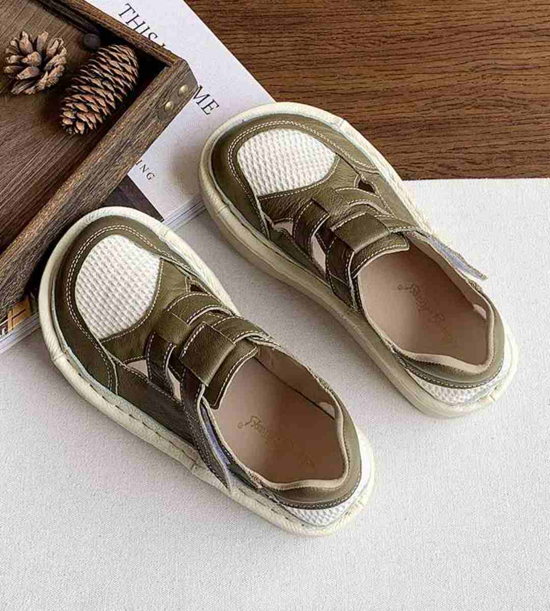 Summer - Sneakers - Cowhide - College Style - Platform Shoes