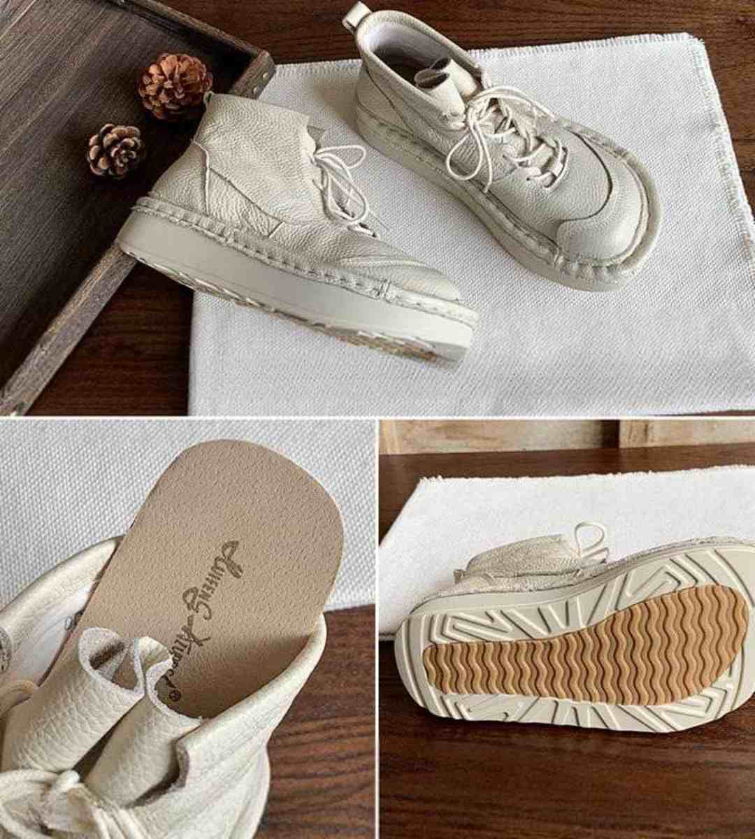 Winter Leather Martin Boots Thick Sole Japanese Style