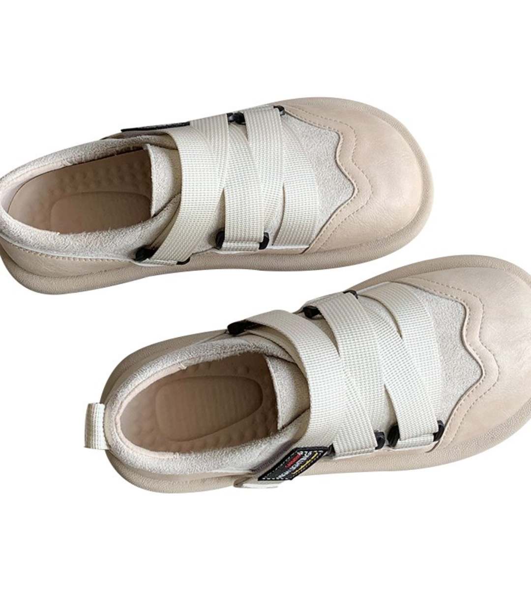 Spring Flat Leather Shoes English Style Round Toe