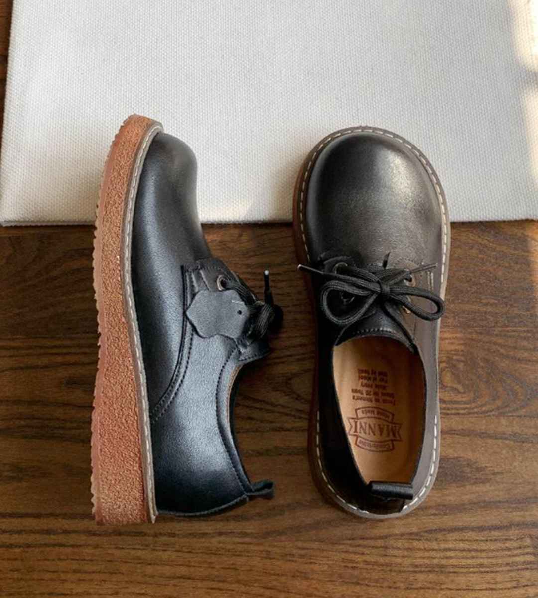 Autumn Round-toe Genuine Leather Student Shoes Cute Mary Janes