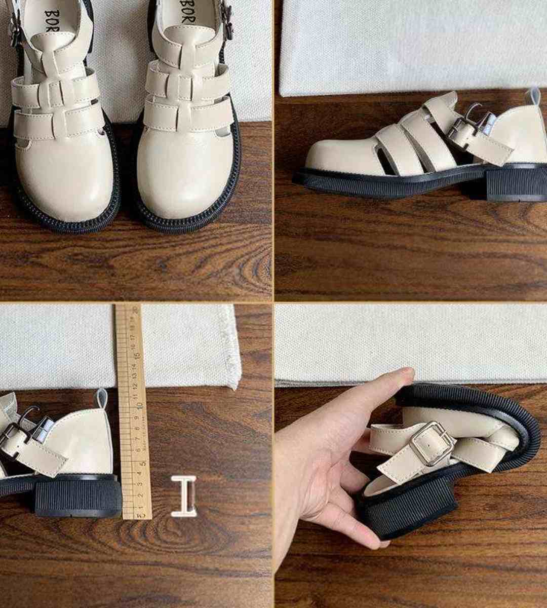 Summer Sandals Hollow Leather Retro Platform Shoes