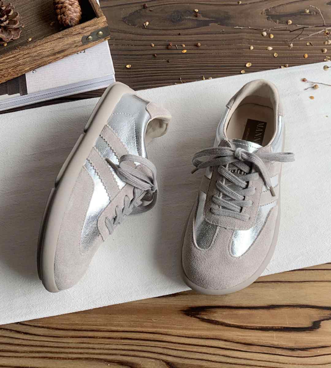 Autumn Sneakers Leather Casual Sporty Lightweight Running Shoes