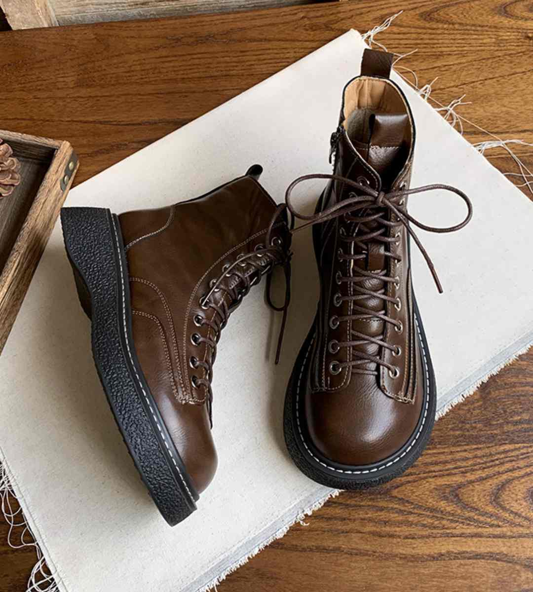 Autumn Sneakers Leather Casual Athletic Shoes