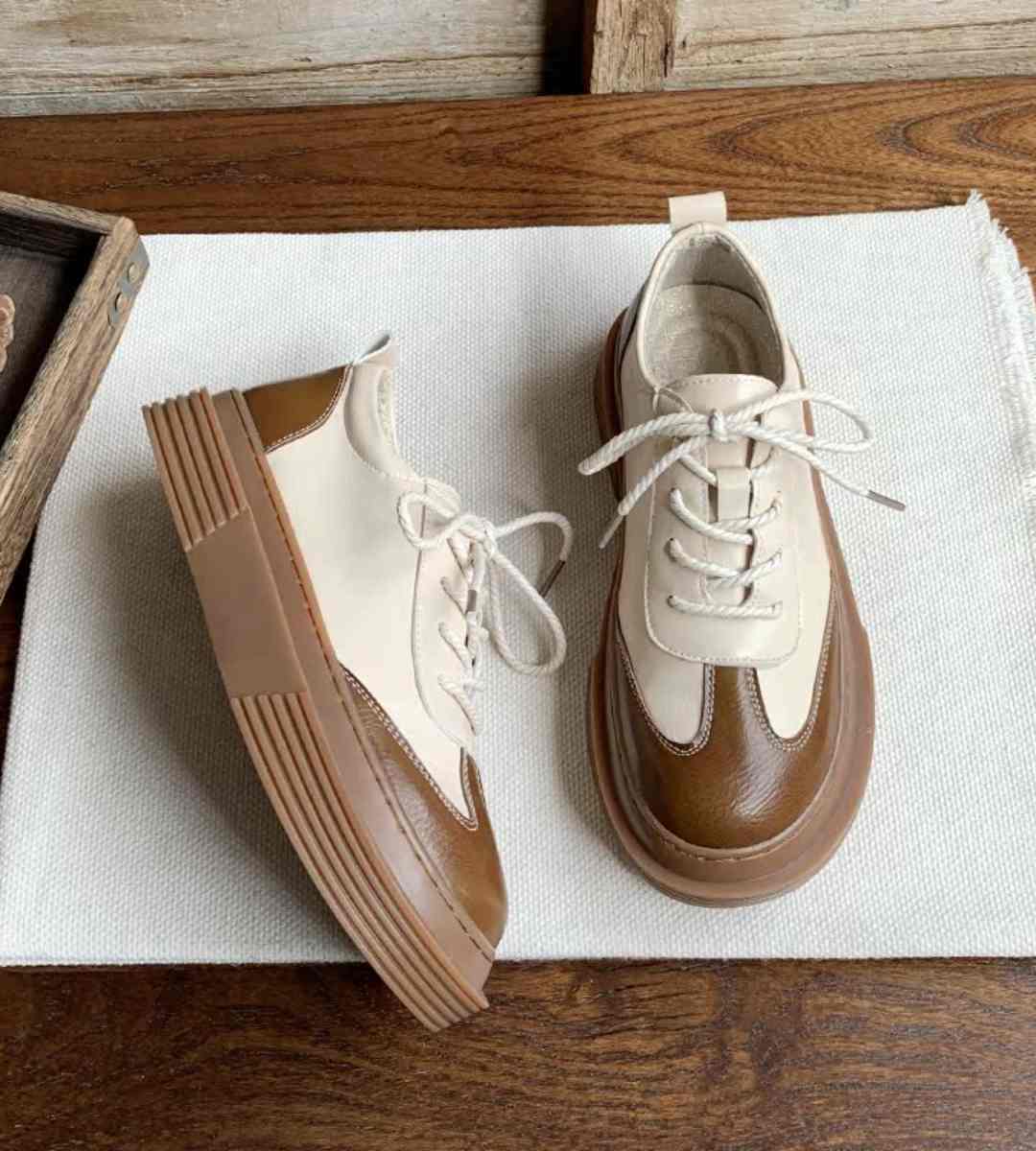 Spring Sneakers Leather Casual Sports Breathable Running Shoes