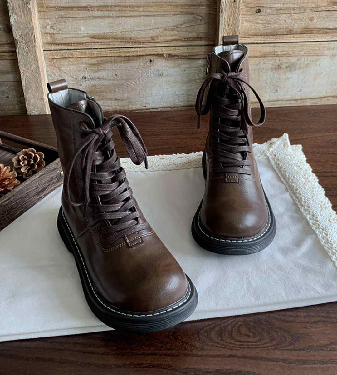 Autumn Casual Sneakers Leather Fashion Lightweight Sports