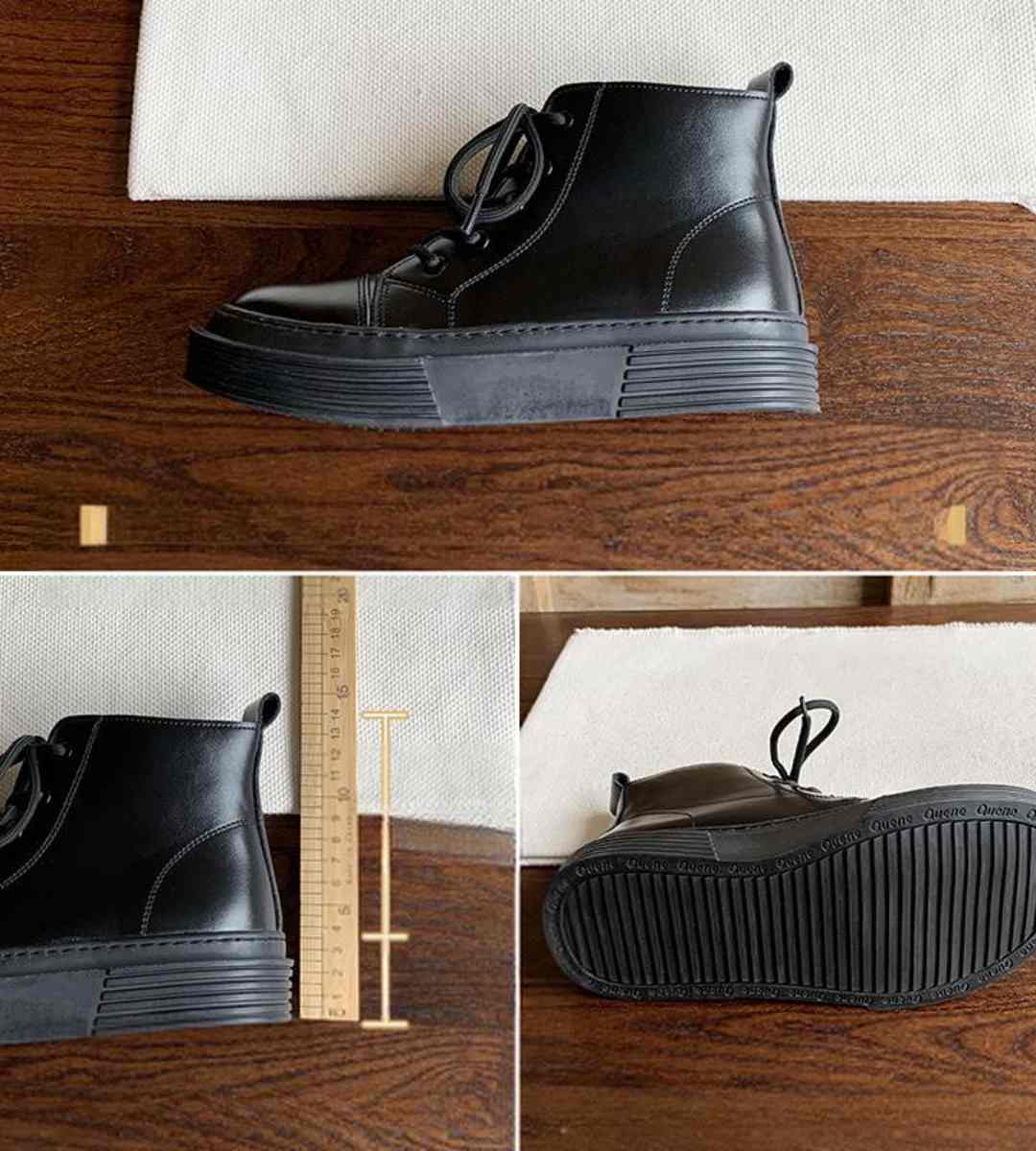 Winter Boots Leather Casual High-Top Shoes for Women Fashion Trendy Style