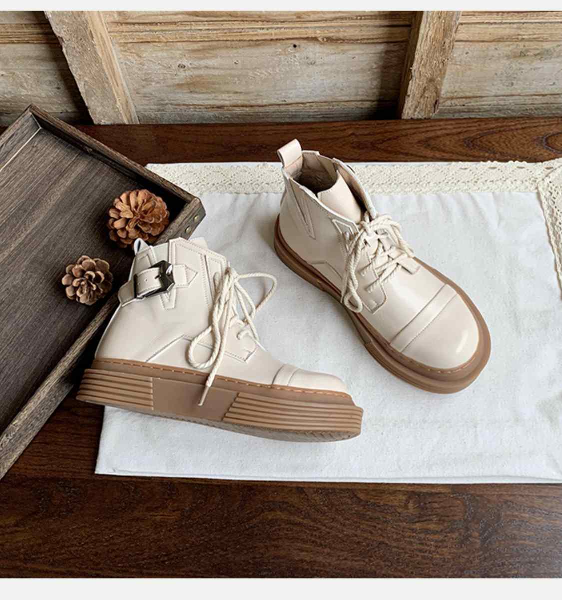 Winter Boots Leather Casual Classic Style Ankle Length Durable Footwear