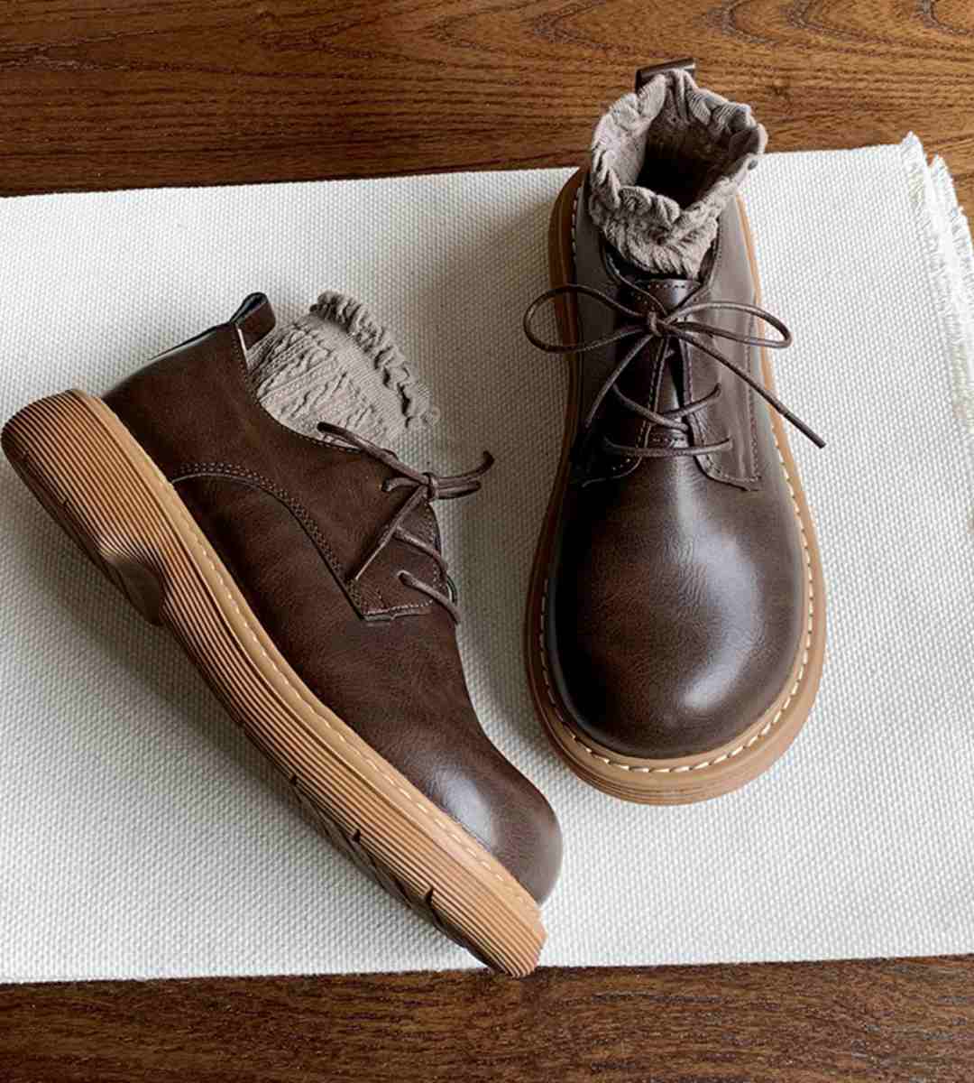 Winter Boots Leather Stylish Casual Outdoor